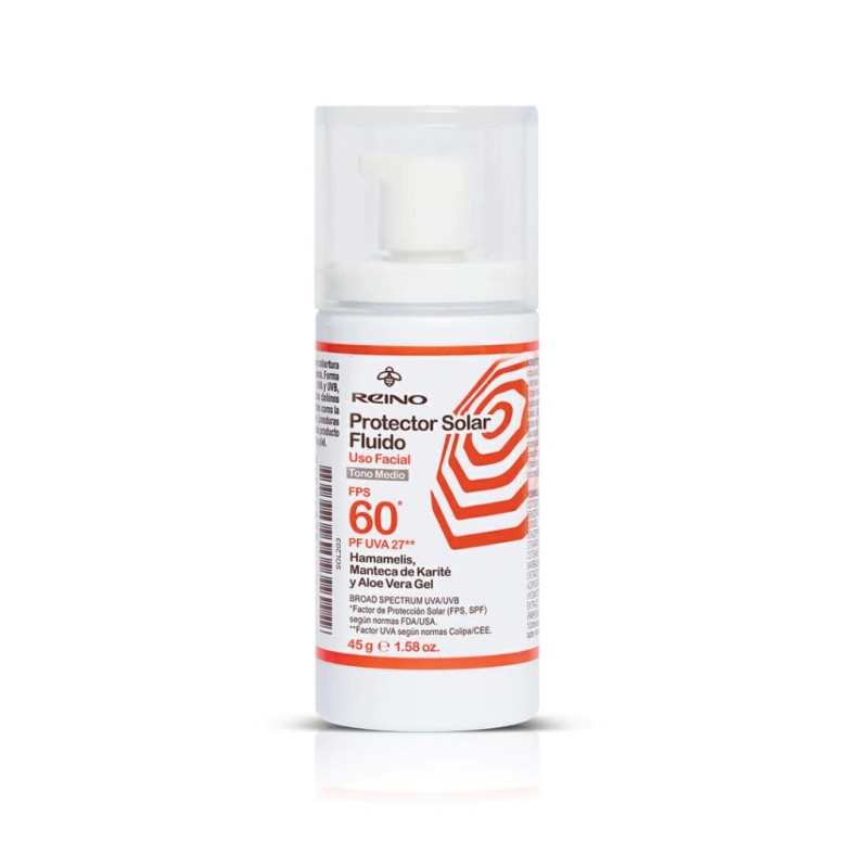 Protector Solar Fluido FPS 60 con Color | Tono Medio
